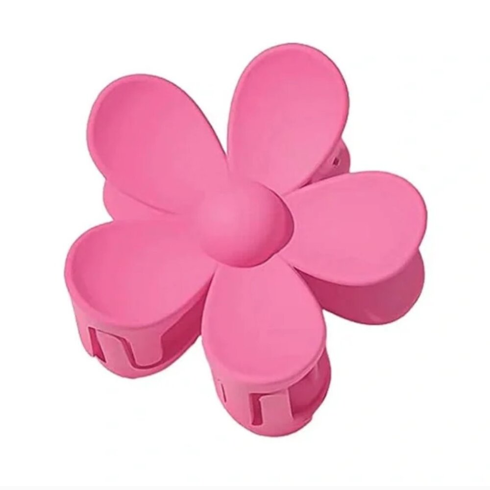 Pink Flower Claw Clip